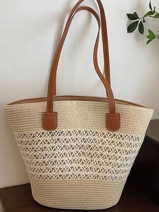 Geantă De Plajă Din Material Textil Maro