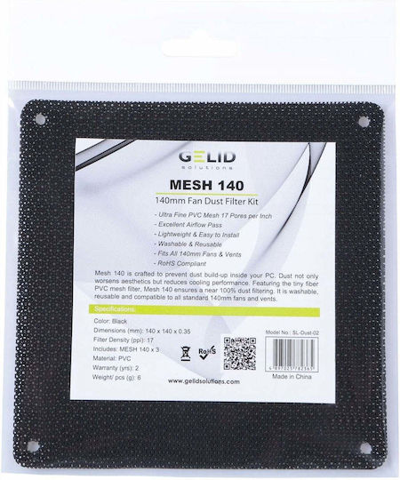 Gelid Mesh 140 Staubfilter Anti-Staub-Set 3 Stück Sl-dust-02