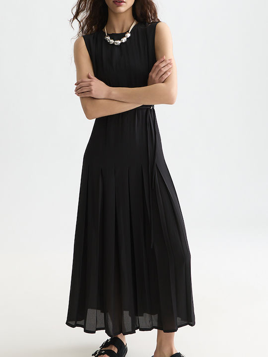 Summer Maxi Slip Dress Black
