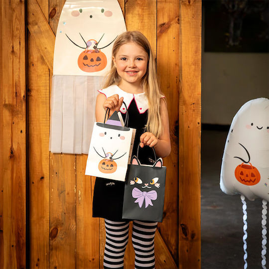 Party Pal Paper Gift Bag with Halloween Theme Black
