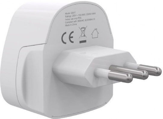 Gembird Reise-Steckdosenadapter Strom Welt > Italien 10a