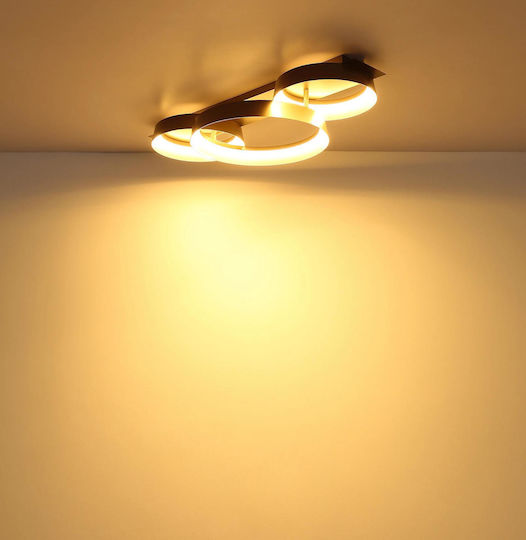 Globo Lighting Таванно Осветително Тяло Кафяво с Интегриран LED