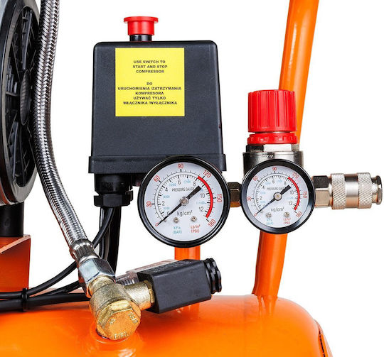 Neo Tools Air Compressor 80dB with 24lt Air Chamber