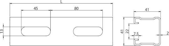 Niczuk Profil De Aluminiu Pentru Bandă LED 300x4.1x0.2cm