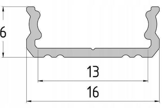 Abilite LED Strip Profile Cover Pr-led Sw 2m Wall-mounted White