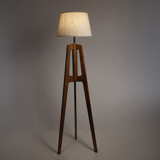 Stehlampe Y158xH40cm mit Lampenbirnensockel E27 Braune