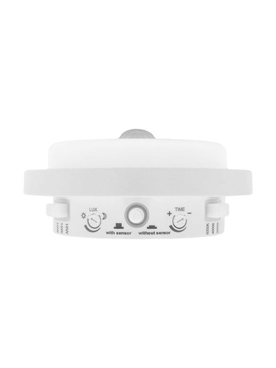 Maclean Energy Waterproof Outdoor Ceiling Light with Built-In LED in White MCE534