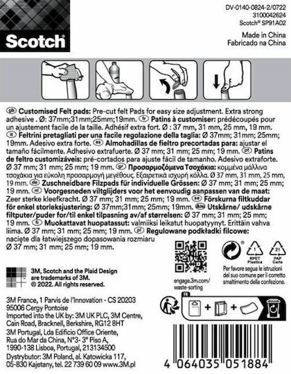 Scotch Fetruri Rotunde Cu Autocolant și Diametru 19mm 4 Bucăți