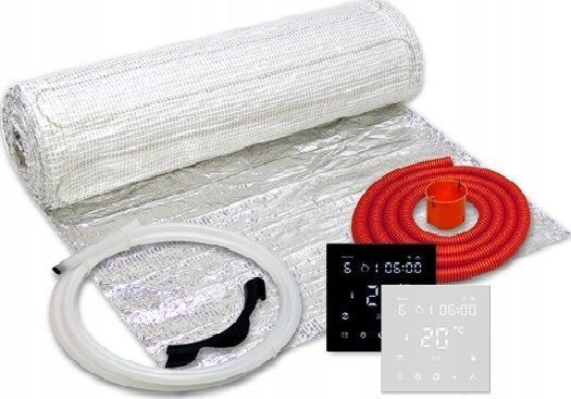 Thermoval Set Încălzire în Pardoseală Wt 2010 Al Covoraș Încălzitor 2.5m² Wi-fi Termostat Tvt45