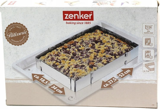 Zenker Tavă de copt extensibilă 34x52cm Oțel inoxidabil Compatibilă cu mașina de spălat vase