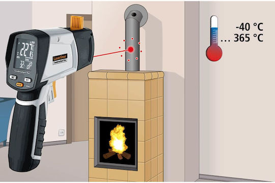 Laserliner Laserliner Infrarot- und Laserthermometer Plus Höchstmaß Thermometer für Überkopf-Temperaturen bis 365°C