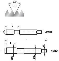 Fanar Ръчен Кран M18x1 Комплект 2 Бройки HSS DIN-2181