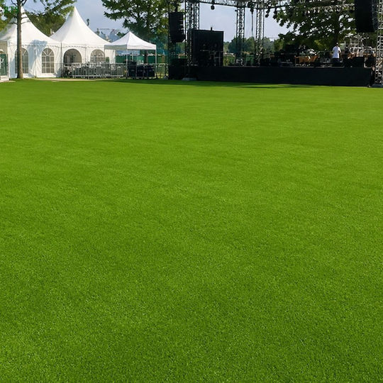 Synthetischer Rasen in Rolle mit Höhe 25mm und Länge 25m in Braun Farbe
