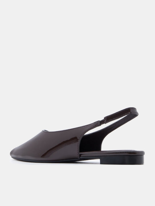 Women's Pointed Toe Brown Ballerina Shoes