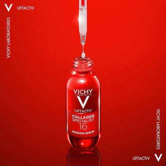 Vichy Liftactiv Collagen Specialist 16 Serum Hidratant și Anti-îmbătrânire Pentru Față cu Niacinamidă și Peptide pentru Strălucire și Tonifiere 30ml