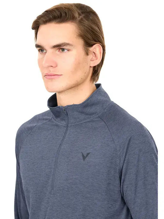 Athletic Long Sleeve Dark Blue Blouse