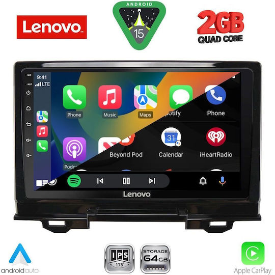 Lenovo Автомобилна Аудио Система за Honda HR-V 2021-2026 (Bluetooth/USB/Вграден Wi-Fi/GPS/Apple CarPlay/Android Auto) с Touch Screen 9"
