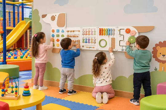 Montessori Wandspielzeug 164cm 9 Aktivitäten