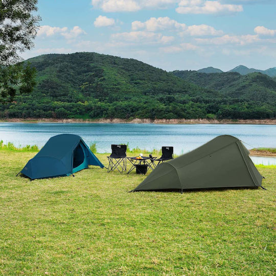 Nils Ultra Light Skyair 2 Campingzelt Iglu Klettern Blau 4 Jahreszeiten Wasserabweisung 3000mm 300x220x100cm
