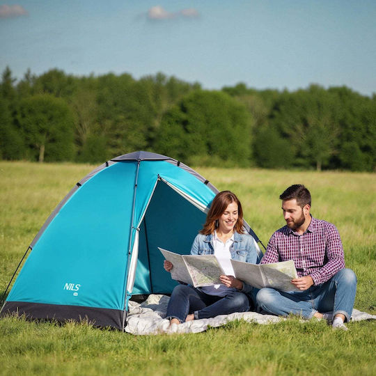 Nils Extreme Campingzelt Iglu Blau 3 Jahreszeiten Für 2 Personen 205x150x105cm