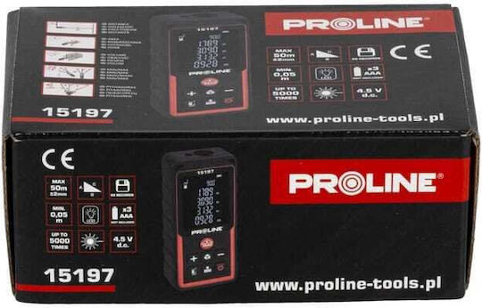 Proline Laser Entfernungsmesser 15197 mit Messbereich 0,01m-50m