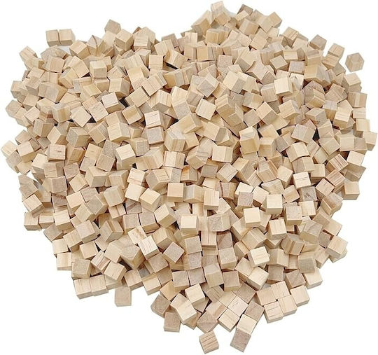 Set 200 Cuburi Lemn Natural Neprelucrat 1 X 1 X 1 Cm Pătrate Mici Blocuri Din Lemn Masiv Meșteșuguri Decorațiuni DIY Activități Educaționale