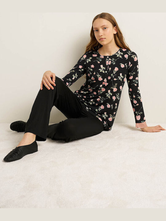 Vamp Winter Women's Pyjamas Set Black