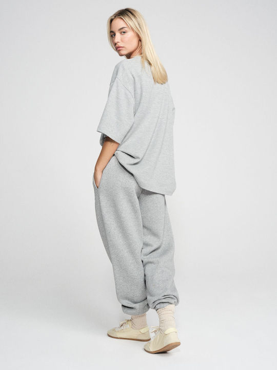 Damen Jogginghosen Ath Bagter 265 Hohe Taille Grau