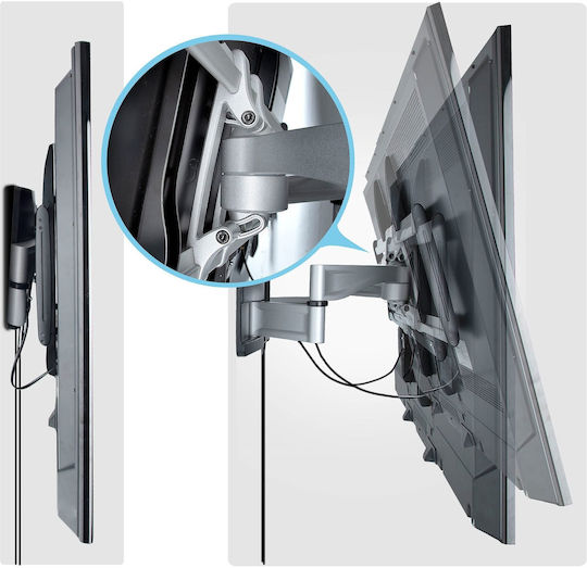 StarTech 100AP1-TV-WALL-MOUNT Стенна стойка за телевизор до 100" и 85 kg Сребриста