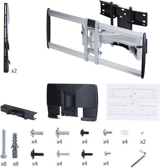 StarTech 100AP1-TV-WALL-MOUNT Стенна стойка за телевизор до 100" и 85 kg Сребриста