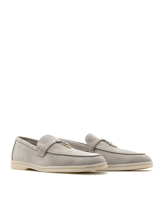 Damen Mokassins in Grau Farbe