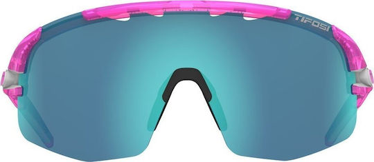 Tifosi Fahrradbrillen Sledge Lite Clarion mit Rosa Rahmen und Transparenten Linsen