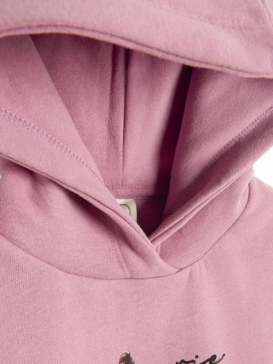 Kinder-Sweatshirt mit Rosa Kapuze