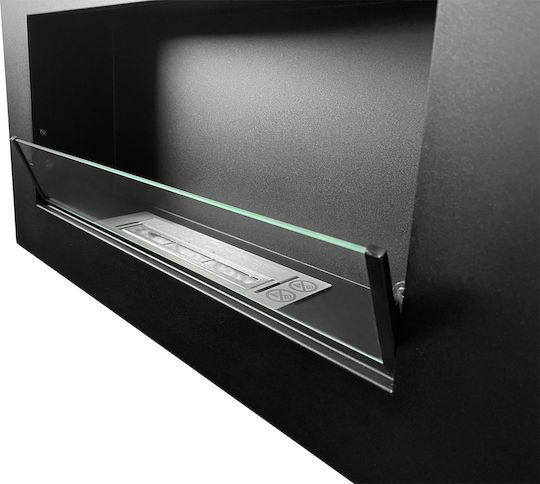 Globmetal Wall Mounted Indoor Bioethanol Fireplace Black