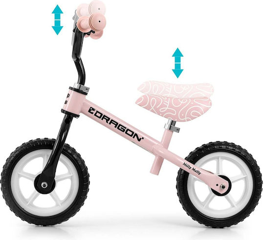 Milly Mally Kinder Balancefahrrad Dragon Rosa