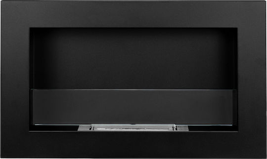 Globmetal Wall Mounted Indoor Bioethanol Fireplace Black