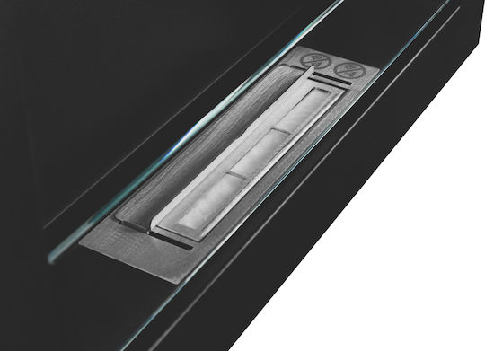 Globmetal Wall Mounted Indoor Bioethanol Fireplace Black