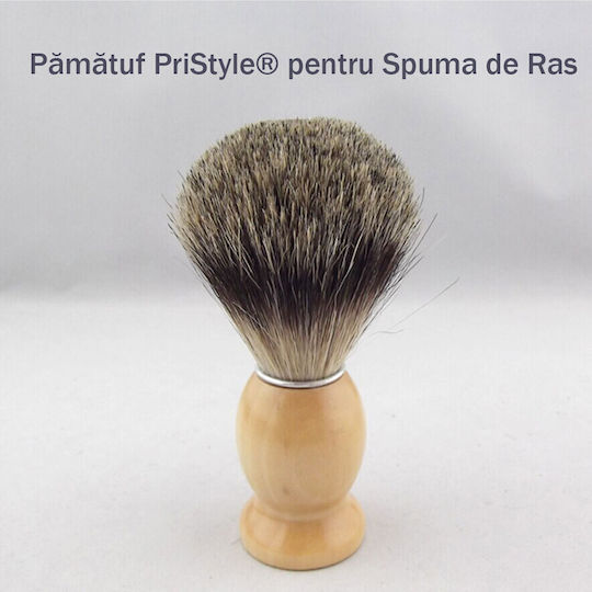 Perie De Bărbierit Bej Cu Păr Sintetic 40mm