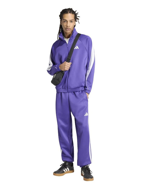 Stadium Herren-Sweatpants Glänzende mit Gummizug Lila