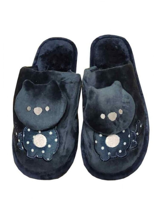 Winter Women's Blue Slippers