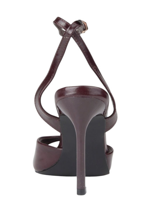 Sandale Elegante Damă Burgundia