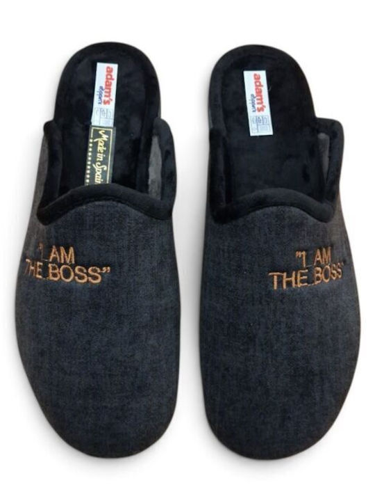 Men's Black Slippers