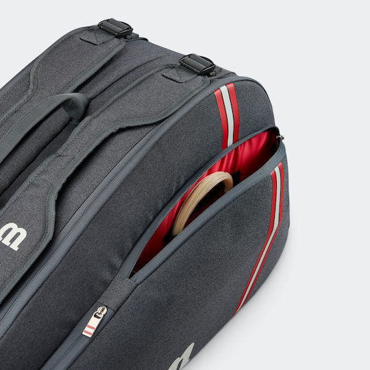 Wilson Tour Tennistasche Rucksack 6 Schläger Grau