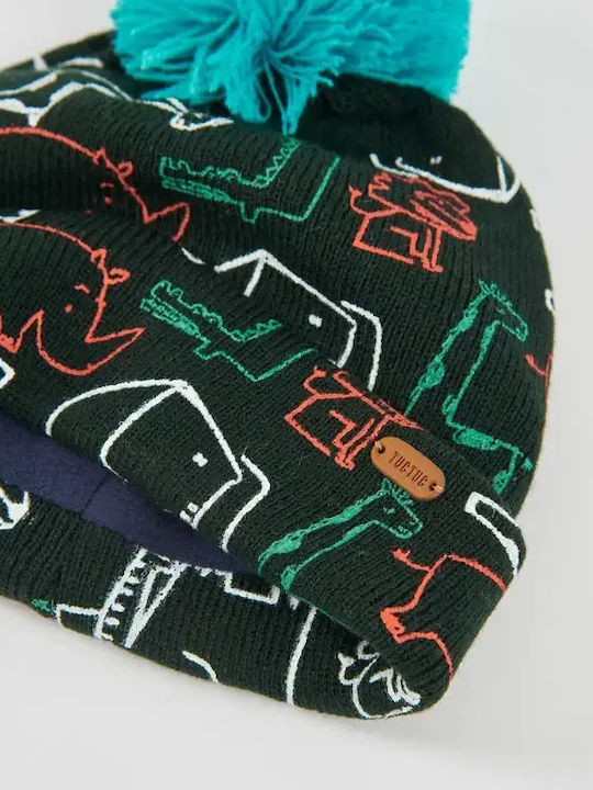 Set Kinder Beanies Gestrickt Grünes