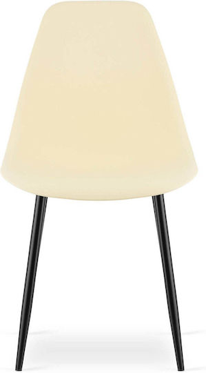 Ess- und Küchenstühle Metallisch Creme 2 Stücke 61x52x41cm
