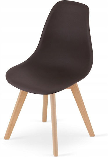 Metallic Foldable Dining Chairs Brown 3 Pieces 60x50x50cm