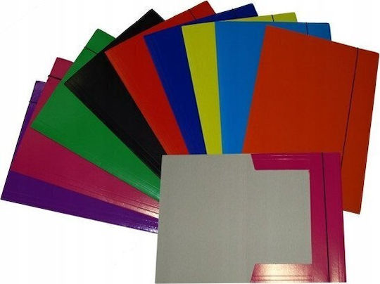Barbara File Folder with Rubber Band and Flaps for A4 Paper Green