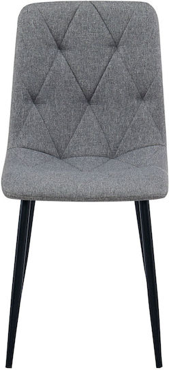 Καρέκλα Κουζίνας με Υφασμάτινη Επένδυση Dark Gray Upholstered 61x51x52εκ.