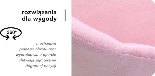 Samt Ess- und Küchenstuhl Rosa