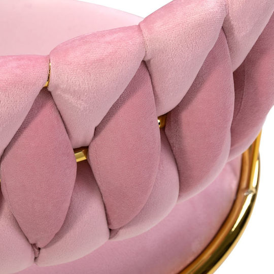 Samt Ess- und Küchenstuhl Rosa Bändchen